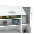 Inval Kitchen/Microwave Storage Cabinet 35.04 in. W x 15.35 in. D x 66.14 in. H in white GCM-042